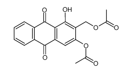 3-acetoxy-2-acetoxymethyl-1-hydroxy-anthraquinone Structure