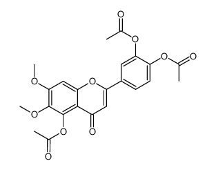 Acetic acid 2-(3,4-diacetoxy-phenyl)-6,7-dimethoxy-4-oxo-4H-chromen-5-yl ester结构式