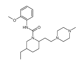 2-<2-Methoxy-phenylcarbamoyl>-2-<2-(4-methyl-piperazino)-aethyl>-5-aethyl-piperidin结构式