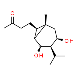 4-[(1S,6β)-3β,5β-Dihydroxy-1β-methyl-4β-(1-methylethyl)bicyclo[4.1.0]hept-7β-yl]-2-butanone Structure