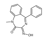 3-hydroxyimino-1-methyl-5-phenyl-1,4-benzodiazepin-2-one结构式