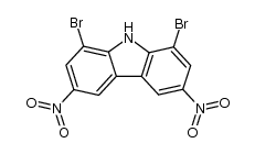 1,8-dibromo-3,6-dinitro-9H-carbazole结构式