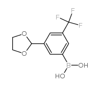 3-(1,3-二氧杂烷-2-基)-5-(三氟甲基)苯硼酸结构式