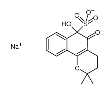 sodium 6-hydroxy-2,2-dimethyl-5-oxo-3,4,5,6-tetrahydro-2H-benzo[h]chromene-6-sulfonate Structure