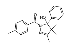 4,5-dihydro-5-hydroxy-3,4,4-trimethyl-5-phenyl-1-p-toluoyl-1H-pyrazole Structure