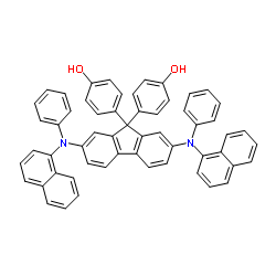 4,4'-(2,7-双(萘-1-基(苯基)氨基)-9H-芴-9,9-二基)二星空app结构式