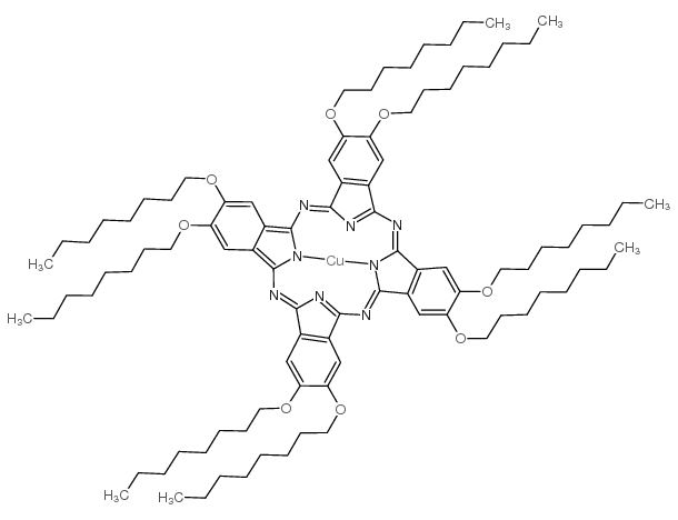2,3,9,10,16,17,23,24-八(辛氧基)-29H,31H-酞菁铜结构式