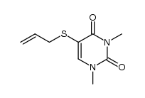 1,3-dimethyl-5-(prop-2-enylthio)pyrimidine-2,4-dione Structure