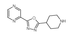 2-(Piperidin-4-yl)-5-(pyrazin-2-yl)-1,3,4-oxadiazole Structure