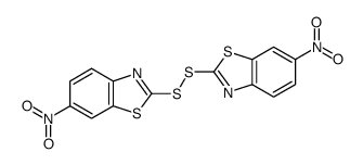 6-nitro-2-[(6-nitro-1,3-benzothiazol-2-yl)disulfanyl]-1,3-benzothiazole结构式