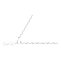 L-A-PHOSPHATIDYLCHOLINE, B-DOCOSA-*HEXAENOYL-GAMMA-P结构式