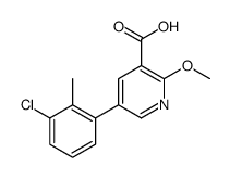 5-(3-chloro-2-methylphenyl)-2-methoxypyridine-3-carboxylic acid Structure