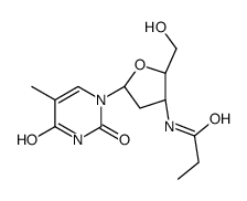 N-[(2S,3S,5R)-2-(hydroxymethyl)-5-(5-methyl-2,4-dioxopyrimidin-1-yl)oxolan-3-yl]propanamide结构式
