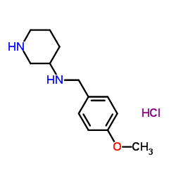 (4-Methoxy-benzyl)-piperidin-3-yl-amine hydrochloride结构式