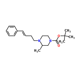 3-Methyl-4-((E)-4-phenyl-but-3-enyl)-piperazine-1-carboxylic acid tert-butyl ester picture