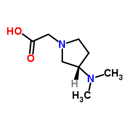 [(3S)-3-(Dimethylamino)-1-pyrrolidinyl]acetic acid结构式