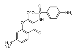 sodium,7-amino-3-[(4-aminophenyl)sulfonylamino]-4-oxochromen-2-olate结构式