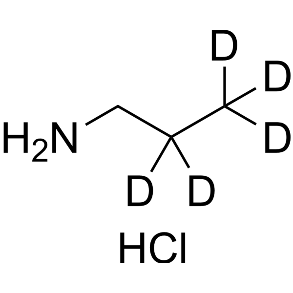 Propan-1-amine-d5 hydrochloride结构式