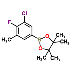 2-(3-Chloro-4-fluoro-5-methylphenyl)-4,4,5,5-tetramethyl-1,3,2-dioxaborolane structure