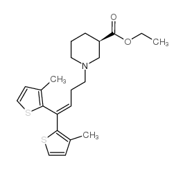 ethyl (3R)-1-[4,4-bis(3-methylthiophen-2-yl)but-3-enyl]piperidine-3-carboxylate Structure