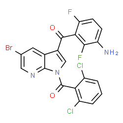 Methanone, [3-(3-amino-2,6-difluorobenzoyl)-5-bromo-1H-pyrrolo[2,3-b]pyridin-1-yl](2,6-dichlorophenyl)- structure