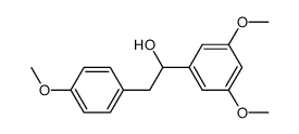 (+/-)-1-(3,5-dimethoxyphenyl)-2-(4-methoxyphenyl)ethanol结构式