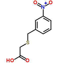 [(3-Nitrobenzyl)sulfanyl]acetic acid结构式