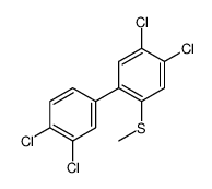 1,2-dichloro-4-(3,4-dichlorophenyl)-5-methylsulfanylbenzene Structure