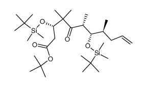 tert-butyl (3S,6R,7S,8S)-3,7-bis((tert-butyldimethylsilyl)oxy)-4,4,6,8-tetramethyl-5-oxoundec-10-enoate结构式