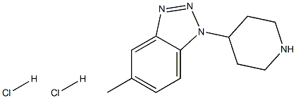 5-methyl-1-(piperidin-4-yl)-1H-benzo[d][1,2,3]triazole dihydrochloride Structure