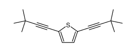 2,5-bis(3,3-dimethylbut-1-ynyl)thiophene结构式