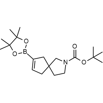 7-(4,4,5,5-四甲基-1,3,2-二氧硼烷-2-基)-2-氮杂螺环并[4.4]壬-7-烯-2-羧酸叔丁酯结构式