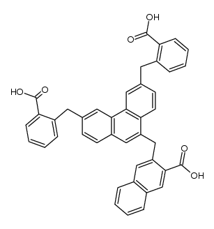 3,6-Di-(o-carboxy-benzyl)-9-(3-carboxy-2-naphthyl-methyl)-phenanthren结构式