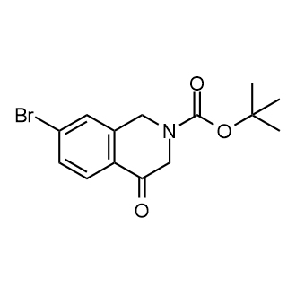 7-溴-4-氧代-3,4-二氢异喹啉-2(1H)-羧酸叔丁酯结构式