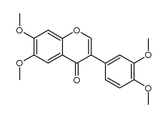 6,7-Dimethoxy-3-(3,4-dimethoxyphenyl)-4H-1-benzopyran-4-one Structure