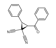 cis-2-phenyl-3-benzoyl-1,1-cyclopropanedicarbonitrile Structure