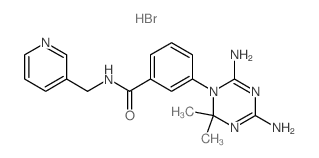 Benzamide,3-(4,6-diamino-2,2-dimethyl-1,3,5-triazin-1(2H)-yl)-N-(3-pyridinylmethyl)-,hydrobromide (1:1)结构式