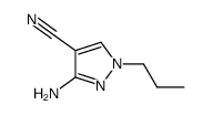 1H-Pyrazole-4-carbonitrile,3-amino-1-propyl-(9CI)结构式