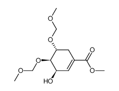 (3R,4S,5R)-1-Carbomethoxy-4,5-dimethoxymethoxycyclohex-1-en-3-ol Structure