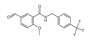 5-Formyl-2-methoxy-N-[[4-(trifluoromethyl)phenyl]methyl]-benzamide Structure