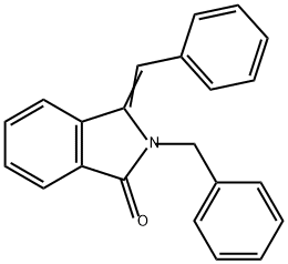 1H-Isoindol-1-one, 2,3-dihydro-2-(phenylmethyl)-3-(phenylmethylene)- Structure