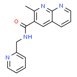 1,8-Naphthyridine-3-carboxamide,2-methyl-N-(2-pyridinylmethyl)-(9CI) structure