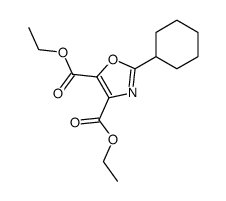 2-cyclohexyl-oxazole-4,5-dicarboxylic acid diethyl ester Structure