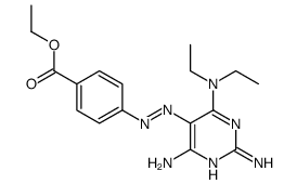 ethyl 4-[[2,4-diamino-6-(diethylamino)pyrimidin-5-yl]diazenyl]benzoate Structure