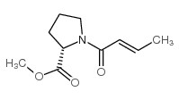 1-[(2e)-1-氧代-2-丁烯]-L-脯氨酸甲酯结构式