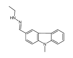 N-[(E)-(9-methylcarbazol-3-yl)methylideneamino]ethanamine Structure