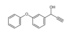 (RS)-α-ethynyl-3-phenoxybenzyl alcohol结构式