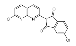 5-chloro-2-(7-chloro-1,8-naphthyridin-2-yl)isoindole-1,3-dione Structure