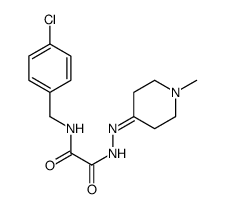 N-[(4-chlorophenyl)methyl]-N'-[(1-methylpiperidin-4-ylidene)amino]oxamide Structure