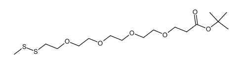3-(2-{2-[2-(2-Methyldisulfanyl-ethoxy)-ethoxy]-ethoxy}-ethoxy)-propionic acid tert-butyl ester Structure